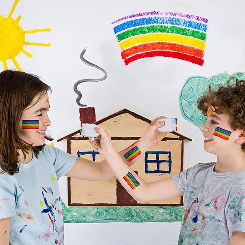 

6 Цветов Водорастворимая Радужная Палитра Детский Аквагрим для Лица и Тела, Хэллоуин Сценический Макияж Пигменты для Боди-арта Макияж для Лица 6CM