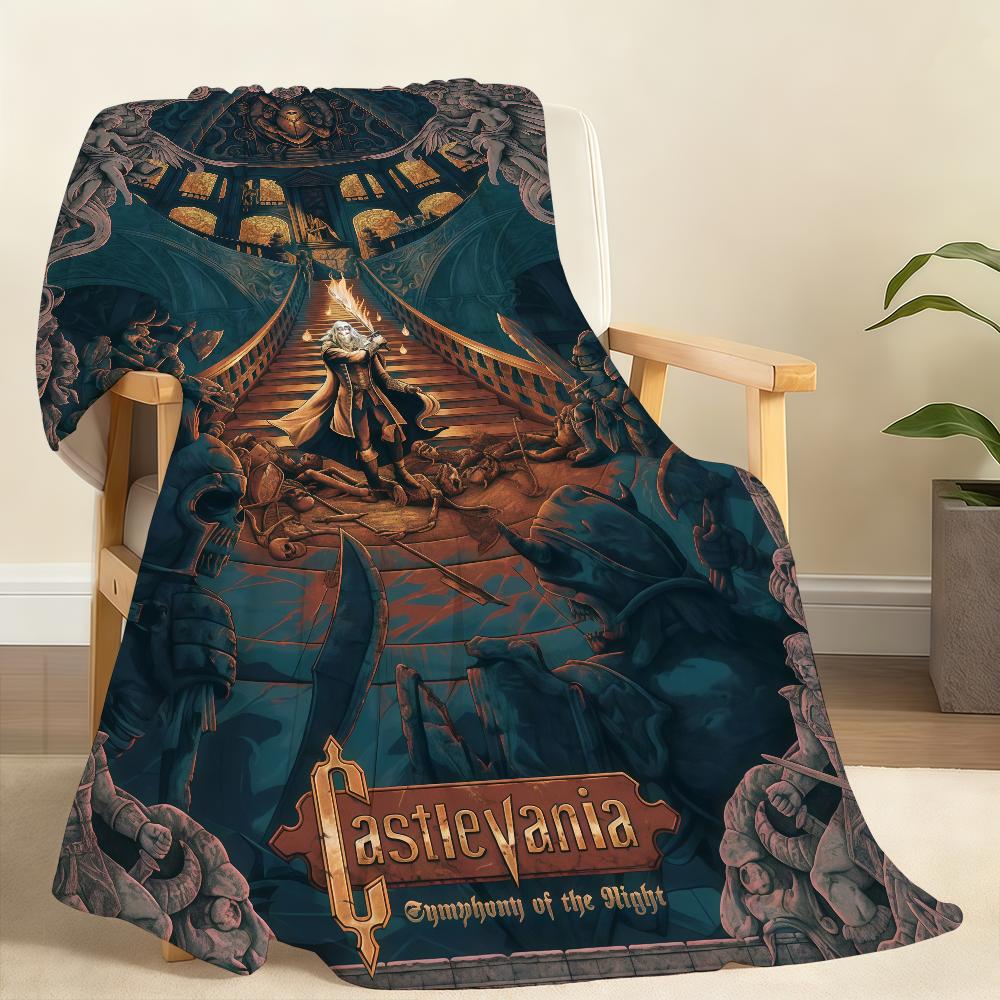 Classic Game C Castlevania S SymphonyS of the N Night Blanket For Soft Throw Blanket for Picnic Bed Sofa Home Bedroom Cozy Warm