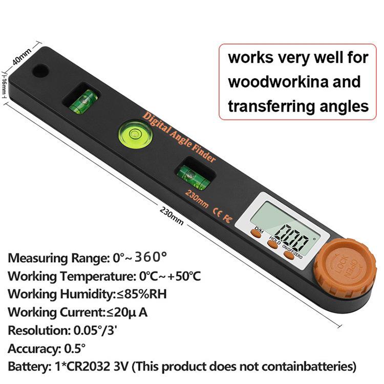 4-in-1 Digital Angle Ruler & Level - Multi-Purpose Woodworking Tool
