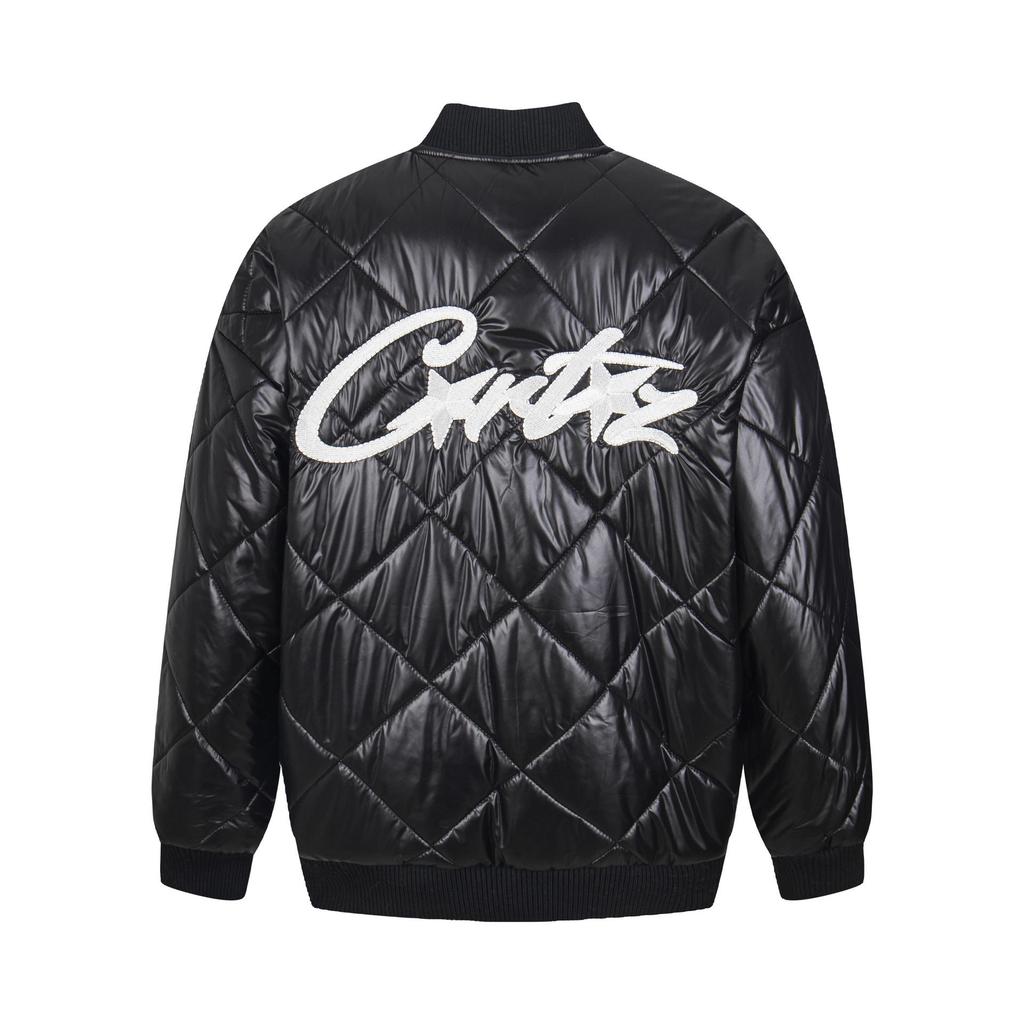 Winter-Diamantmuster Samt-Steppjacke - Corteiz Alcatraz FW25