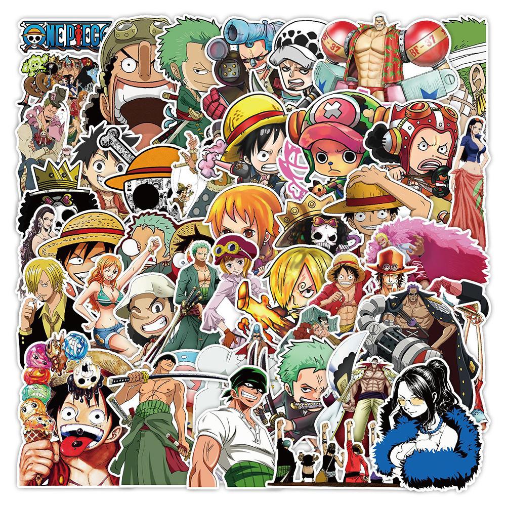 10/30/50pcs Hot Anime One Piece Stickers Luffy Zoro Nami Cartoon Decals Motorcycle Phone Helmet Laptop Cool Graffiti Sticker Toy