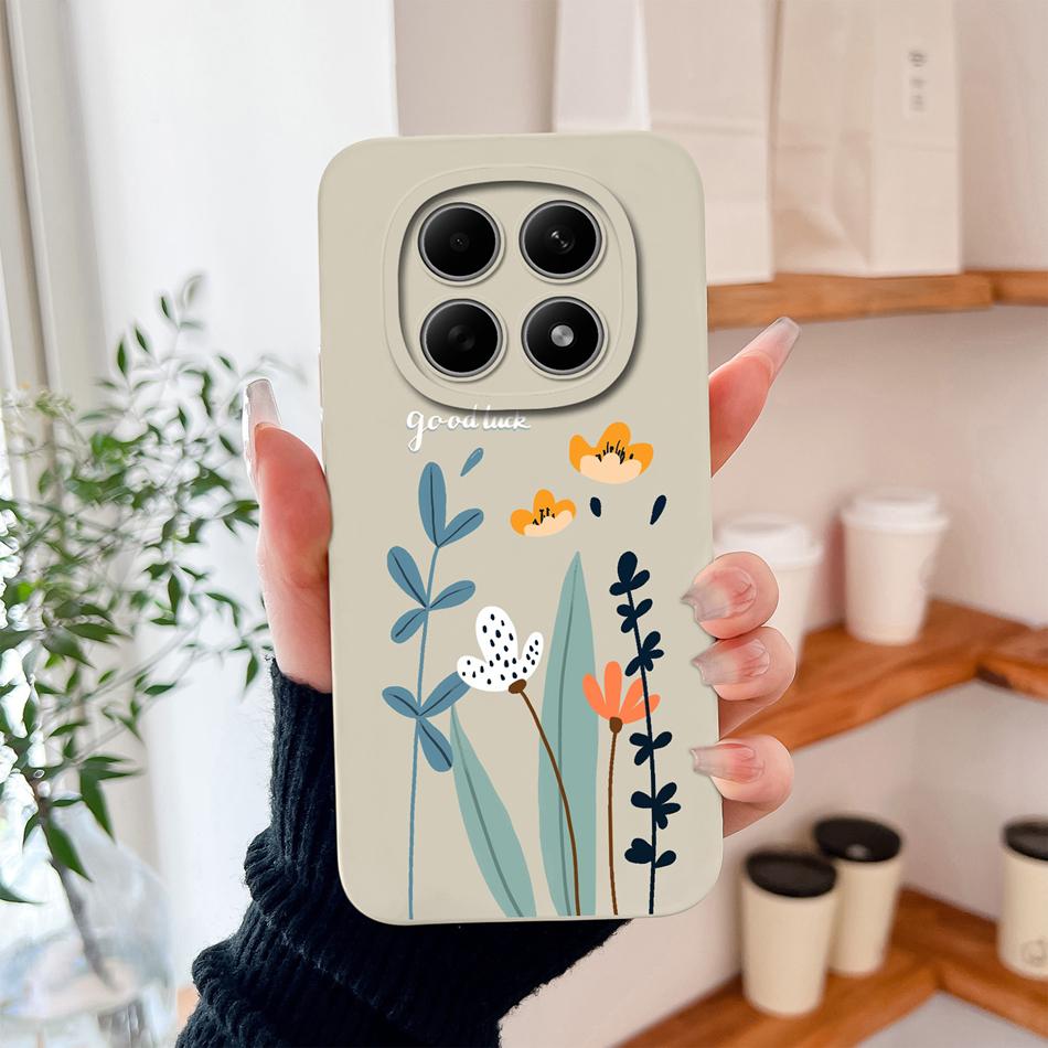 Case For Redmi Note 15 Pro Plus Candy Painted Flower Phone Cover For Redmi Note15 4G 5G Soft Camera Protecion Liquid Back Covers