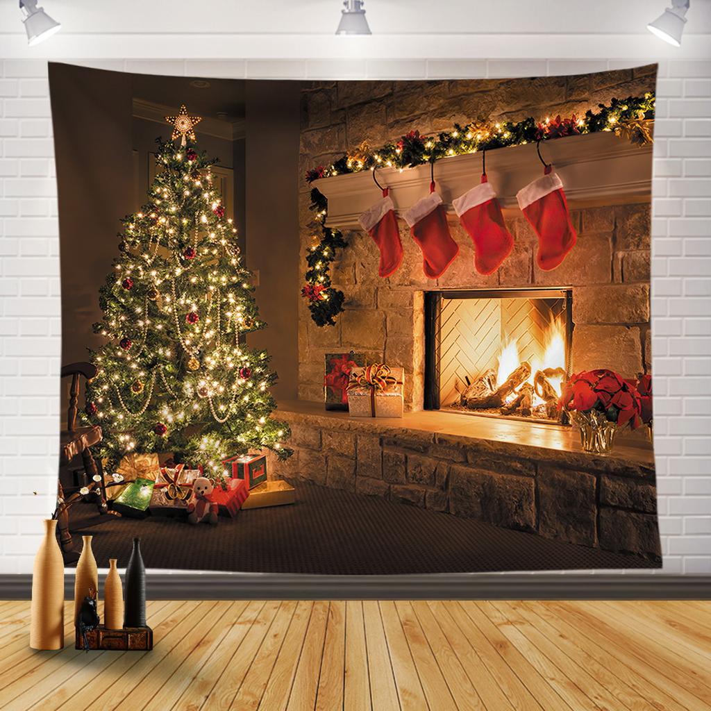 Wesołych Świąt gobelin dekoracyjny do domu na choinkę bożonarodzeniowa dekoracja ścienna salonu tkanina w tle