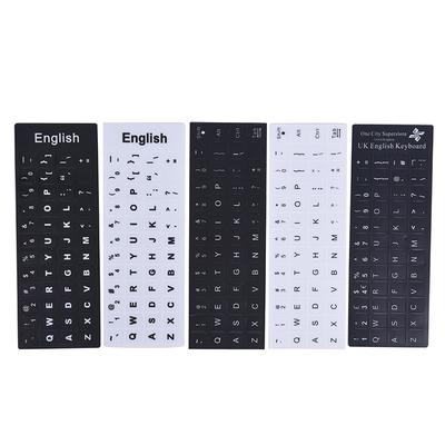Für Laptop Desktop-PC Russische Französische Englische Arabische Spanische Portugiesische Hebräische Tastaturaufkleber Buchstaben Alphabet Layout Aufkleber