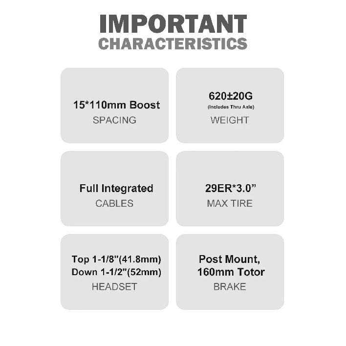 Full Carbon MTB Fork for XC & Gravel | 15*110mm Boost Thru-Axle | Fits 26/27.5/29" | Disc Brake | Straight/ Tapered Steere
