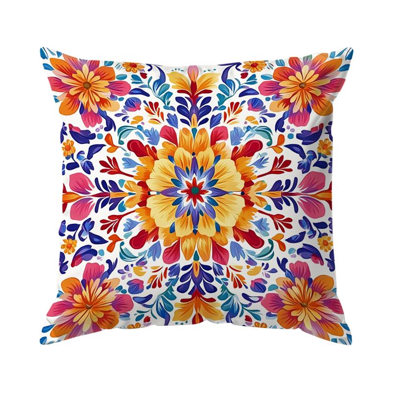 Mexican Ethnic Style Cushions Pillowcase Printed Polyester 45x45cm Throw Pillow Cover Decorative Sofa Cushion Pillowslip Decor