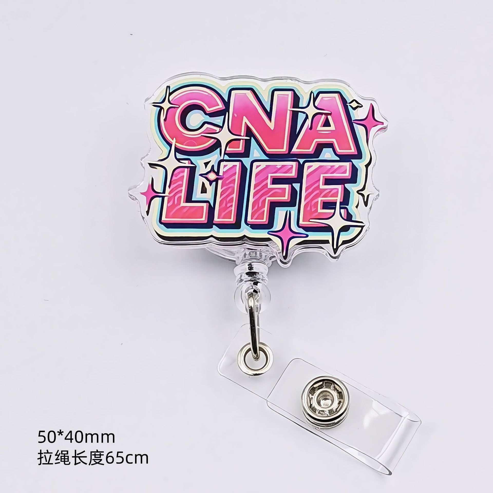 

Crocodile Clip Badge Holder Integrates Badge Clips Cartoon Badge Clip Rotary Work Clip Exquisitely Designed For Identity Display рожевий
