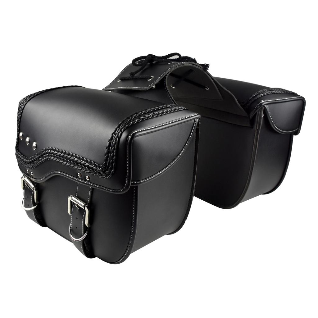 A Pair Motorcycle Saddle Bag Bike Side Storage Fork Tool Pouch Fit For Harley For Dyna For Wide Glide Efi Fxdwg