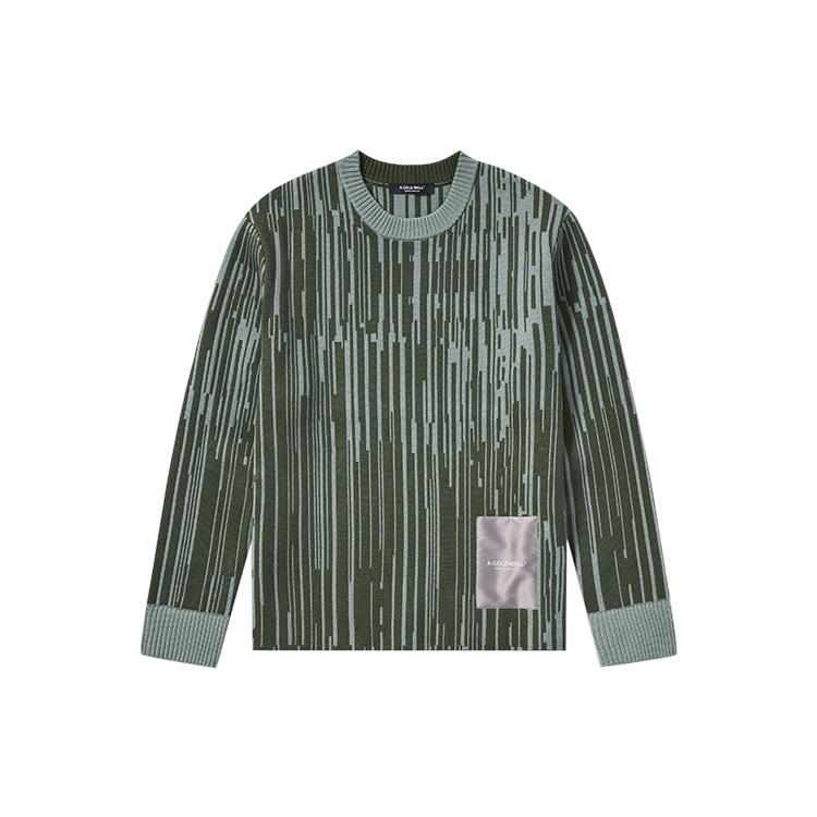 A-COLD-WALL* Abstract-stripe Jumper Sweaters 'Green' Men's ACWMK074-DPINEG
