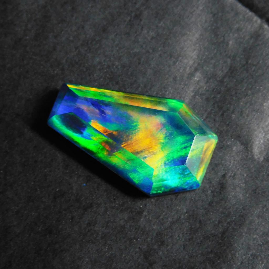 Lab-Created Opal Loose Gemstone Multi Color Fancy Cut Doublet 11.65 ct for Jewelry Making and Crafts