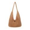 Woven Straw Bag Women's Large-capacity New Spring and Summer Bucket Shoulder Shopping Bag Lazy Wind Beach Bag