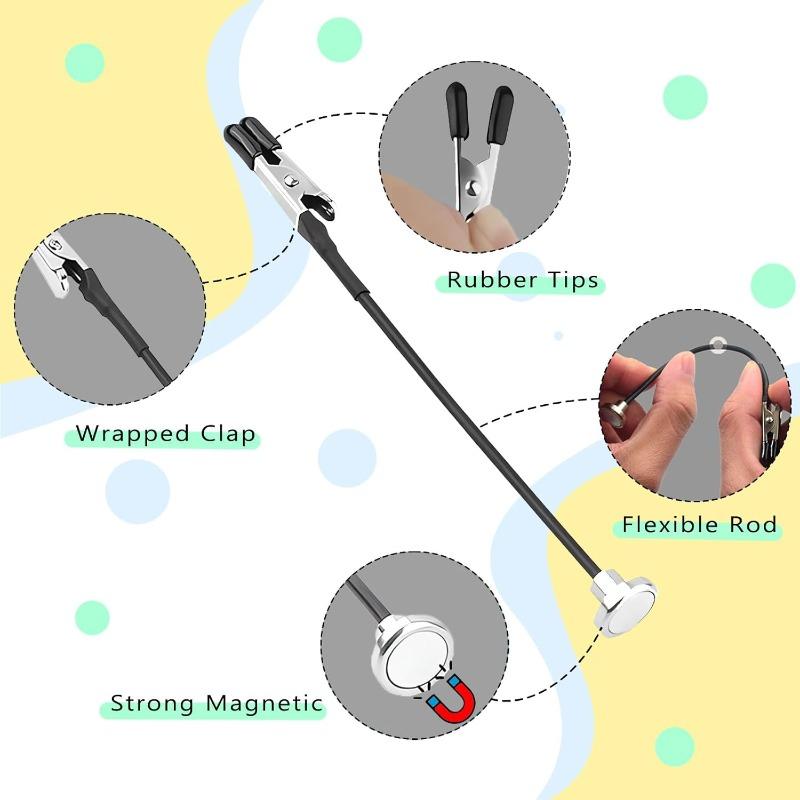 Magnetic Flexible Alligator Clips DIY Model Painting Stand Base Holder Crocodile Clamp Display Alloy Clip Photo Note Clamps