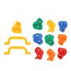 Rock Climbing Holds with Handles Mounting Hardware Multi Colored Rock Wall Climbing Kit for Indoor Outdoor