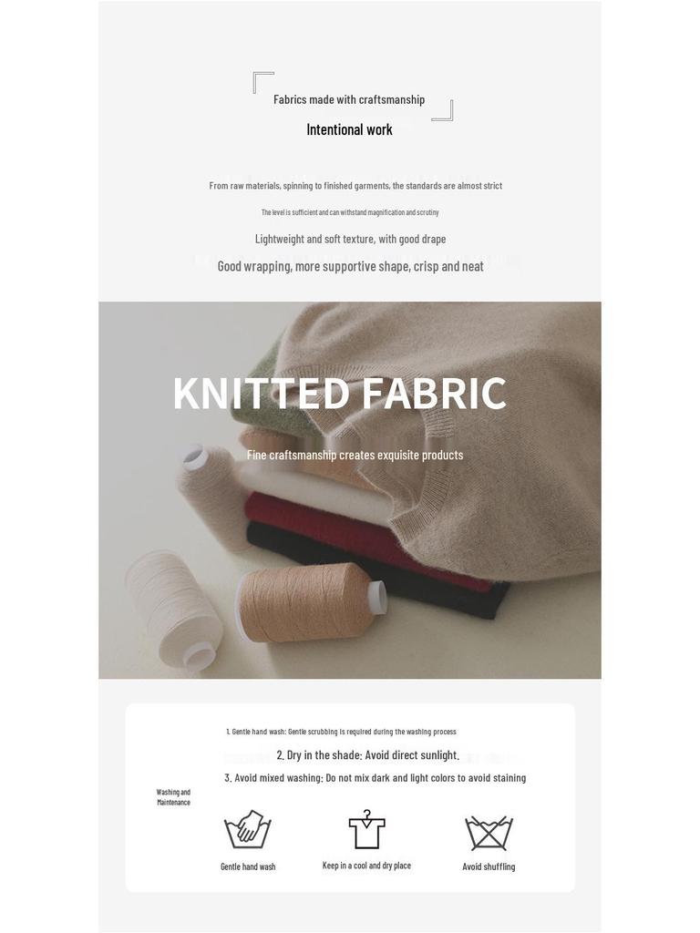 Women's Versatile Long Sleeve Knitted Sweater - Round Neck for Spring, Autumn & Winter