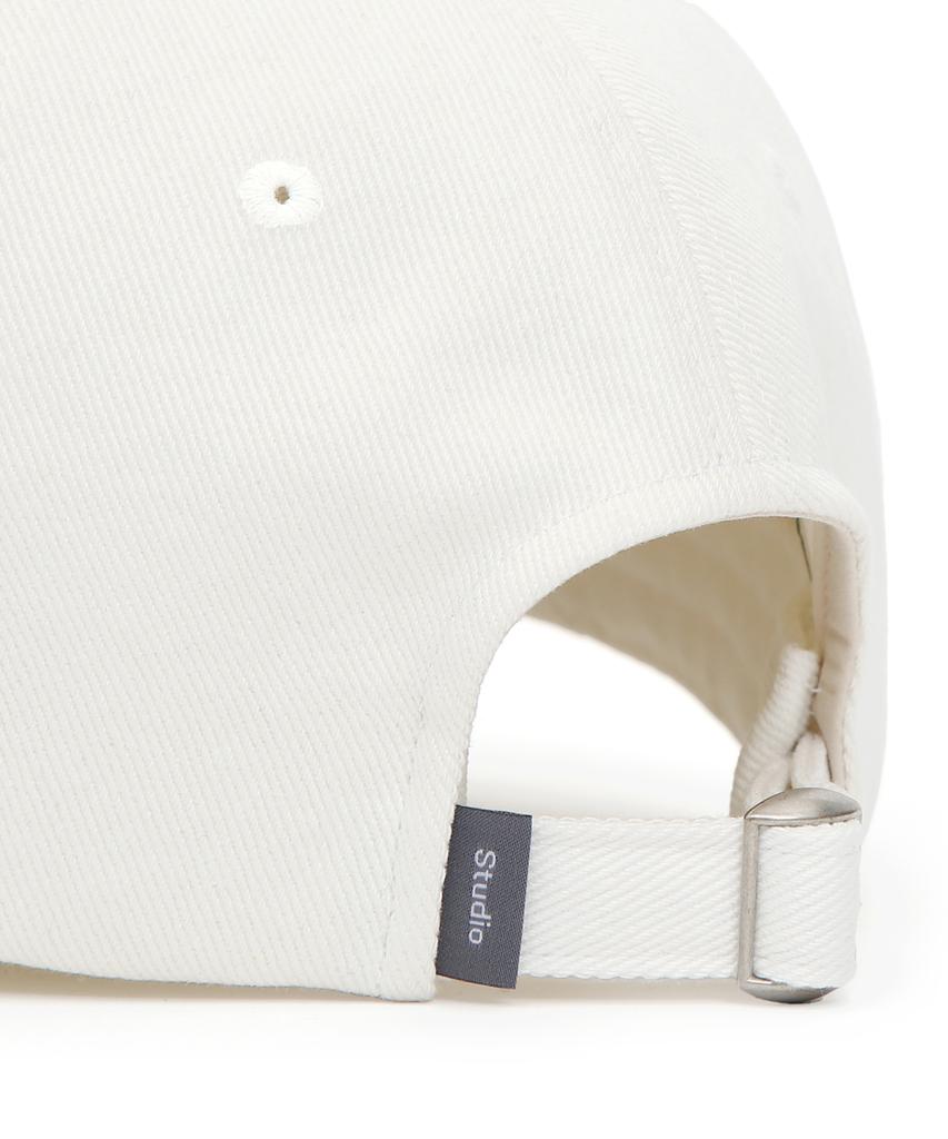 Eondeokeonteulolseutyudio Stud Logo Ball Cap Ball Cap / Jewel Stud / Batik Cream