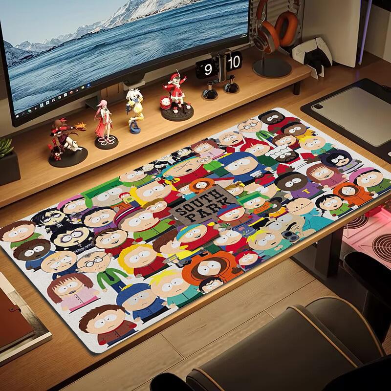 Cartoon Park South Color Mouse Pad Large Gaming Table Cushion Non-slip Laptop Tablet Big Mousepad XXL Mat Mini PC Playmat With Lock Edge