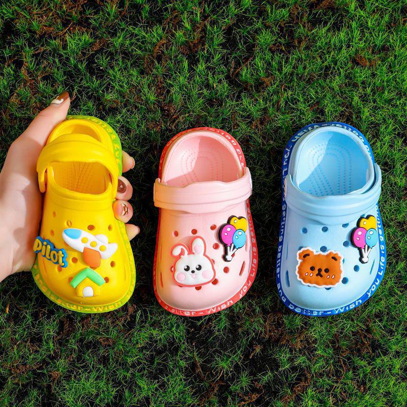 Eva Kids Cartoon Summer Sandals: Non-Slip, Hollow Out Design for Boys & Girls