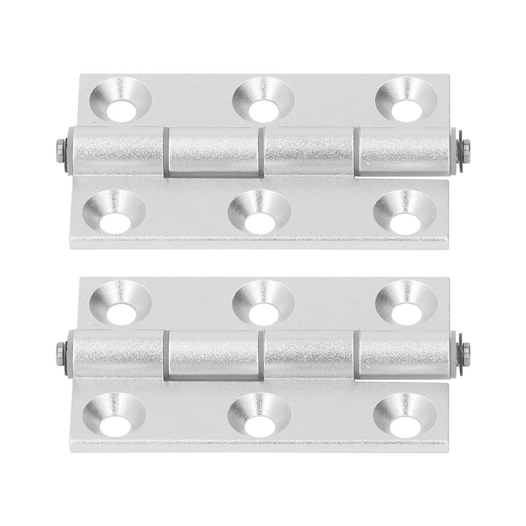 2Pcs Flat Hinge Folding Aluminum Profile Resin Bushing Axes Square Door Hardware