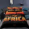Bohemian Africa Duvet Cover Set King/Queen Size,boho Retro Exotic Tropical Ethnic Tribe Polyester Bedding Set for Teens Adults