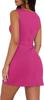 New Spring/Summer Solid Color Sleeveless Sexy Waist-Cinching Hip-Wrapping Short Skirt