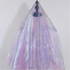 100x140cm Rainbow Laser Yarn Fabric Wrinkled High-Density Organza Fabric Texture Designer Illusion Color Iridescent Organza