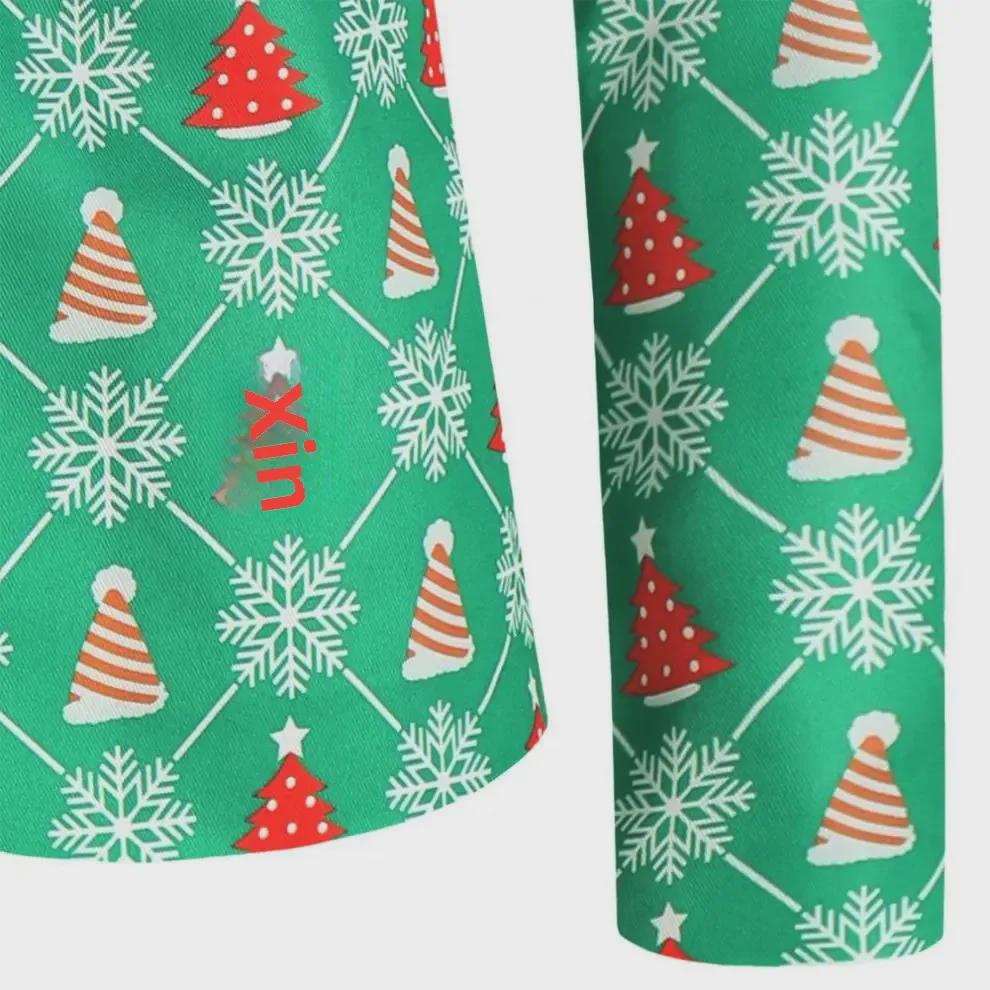 Zestaw casualowy 3D z nadrukiem świątecznym na Jesień/Zimę 2024 - 2 częściowy