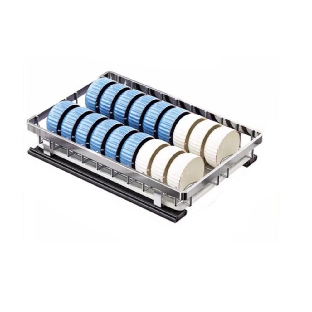 Large Pull-out Dish Rack Drawer Type Dish Drainer Storage Rack Durable Cabinets Organizer  Kitchen