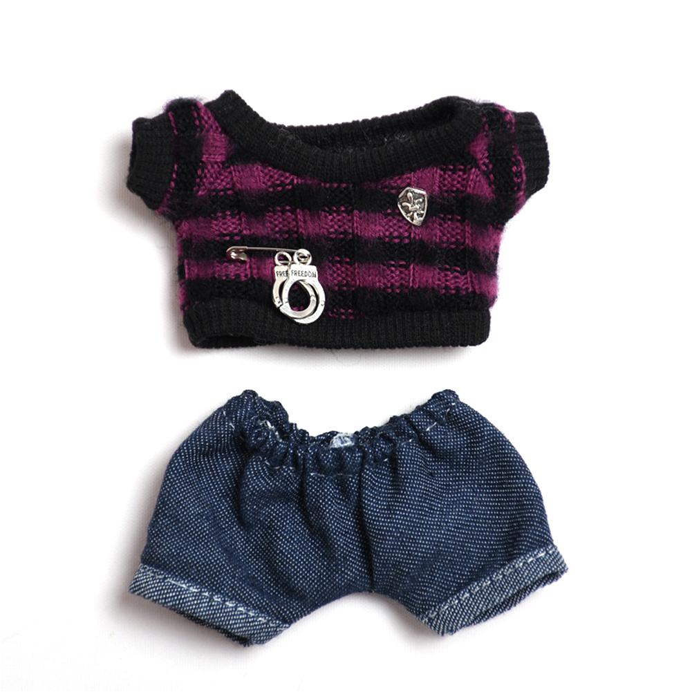For 15-17cm Labubu Doll Clothes Fashion Clothes Hoodies Doll Clothes Color Match Hoodies Dolls Accessories Cute Decoration Little Cloths