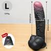 Extra Large Soft Liquid Silicone Dildo, Brown Realistic Design with Red Glans, 3 Sizes Available, Up To 31cm, Flexible Skin-Like Adult Toy