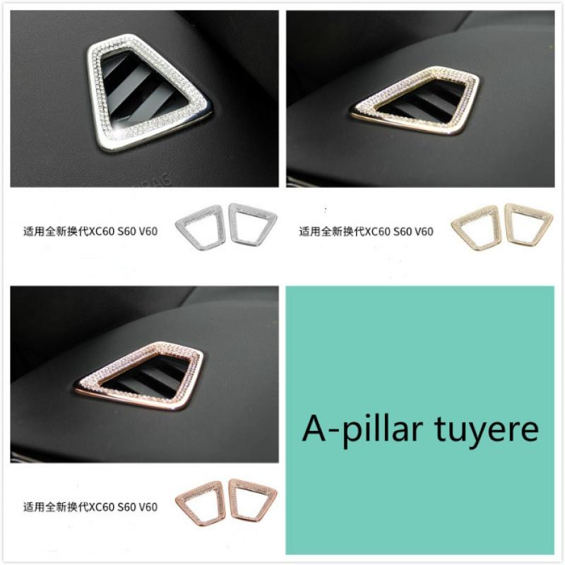 For Volvo XC60 Xc90 XC40 S90 V90 Interior Modification Center Control Air Outlet Diamond Decorative Frame