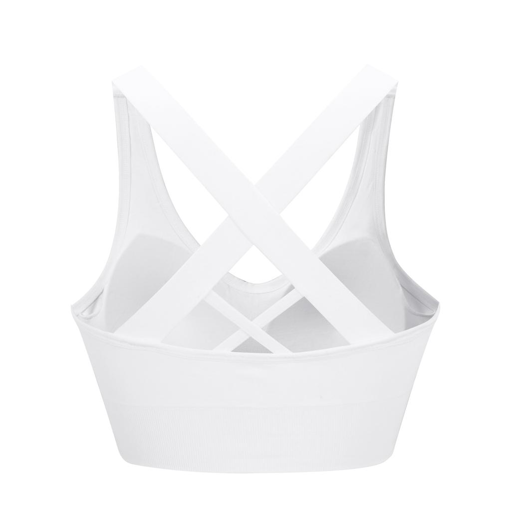 Women Plus Size Cross Back Shockproof Quick Dry Sports Bra For Yoga Running Gym