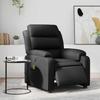 Vidaxl Sillón Reclinable Masajeador, Eléctrico, Negro, Cuero Sintético