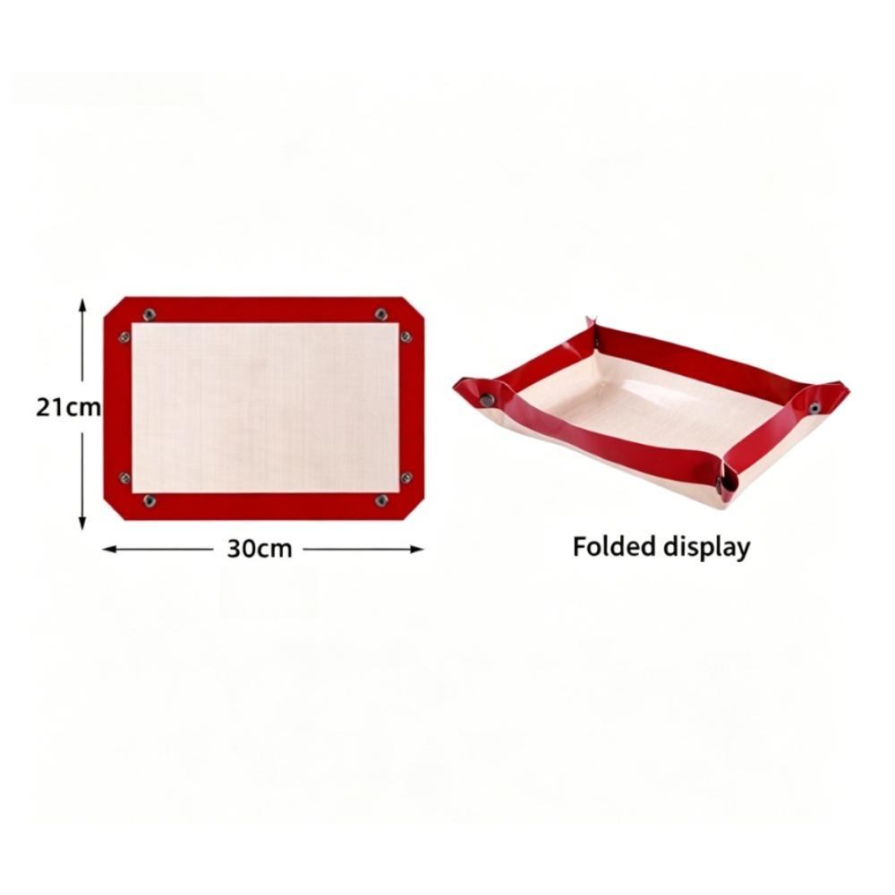 Hitzebeständige Auslaufschutz Silikon Backmatte Blatt Antihaft Ofen Netzmatte Kleines Knopfdesign Glasfaser Backform Backmatte