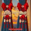 Wedding Curtain Tiebacks: Bridal Room Double Happiness Decor Set