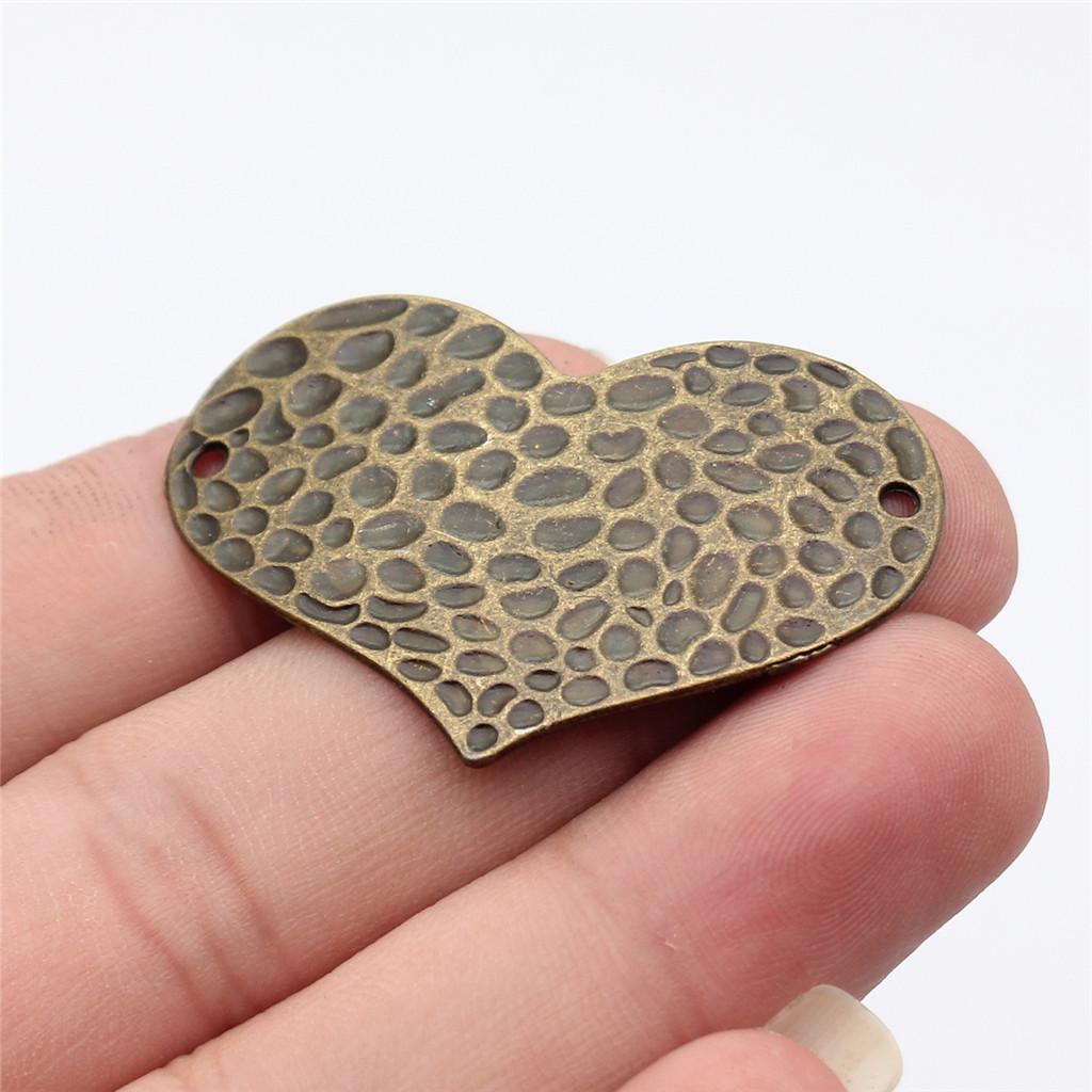 Heart Connectors Love Symbol Antique Bronze Zinc Alloy Jewelry Making DIY Jewelry Making Style Pendant Connectors