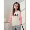 T-Shirt for Girls with Cartoon Bear Print Pure Cotton Bottoming Shirt 2026 Fashionable Kidsren's Clothing for Small and Medium-Sized Kidsren