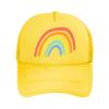 Retro Rainbow Arch Minimal Graphic Mesh Baseball Cap Polyester Forward Observations Hat Adjustable Golf Hat Summer