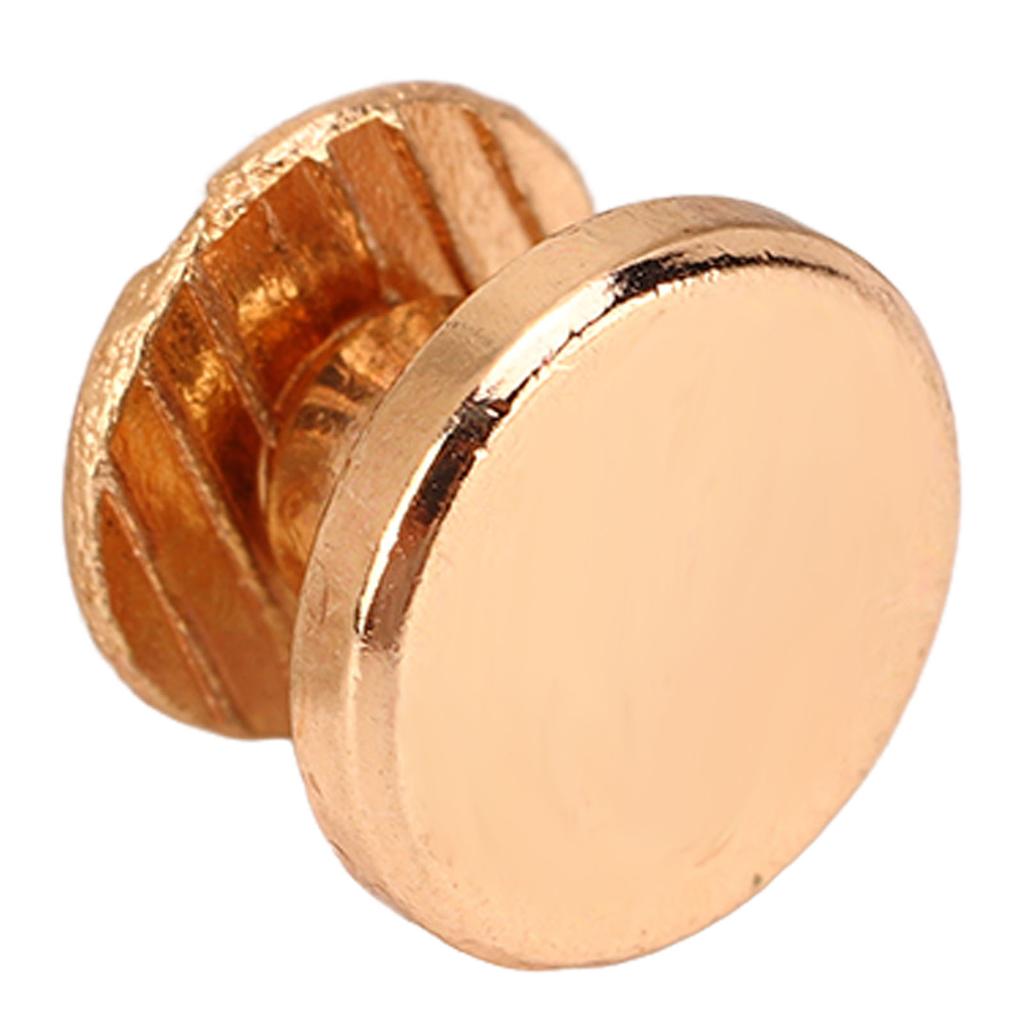 200er Set Buchbindeschrauben 9x5mm Hartes Dickes Messingmaterial Gleichmäßige Beschichtung Buchbindeschrauben Sortiertes Set für Fotoalbum