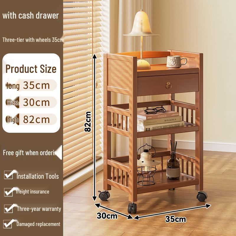 Többszintű mobil tárolóállvány: Álló, többfunkciós kocsi nappalihoz és háztartási cikkekhez.