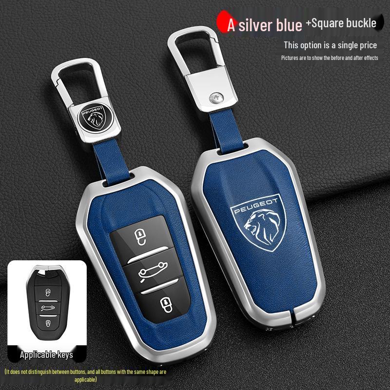 Peugeot 408 Car Key Cover Compatible with 4008, 308, 3008, 508, 5008, 2008 Models - Snap Button Shell