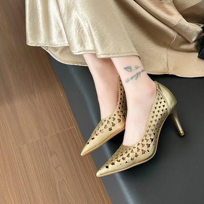 Mode Sommer Neue Mode Temperament Spitz Zehenausschnitt High Heels Damenmode Bequeme Vielseitige Einzelne Schuhe