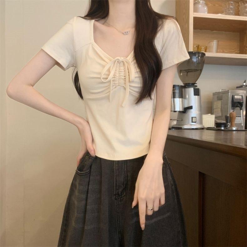 Pink Short Sleeve T Shirt With Embroidery For Elegant Casual Wear
