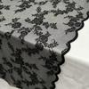 Yousheng French Lace Table Runner, Black & White Vintage Lace Runner for Coffee Table, Shoe Cabinet, Dining Table, Long Rectangular