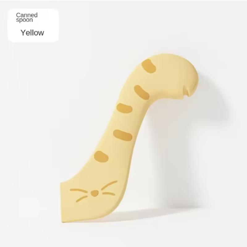 Cat canned spoon can opener fresh-keeping lid cat canned sealing lid cat strip feeder squeeze spoon pet sealing lid