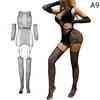Dámské síťované přiléhavé síťované body Sexy spodní prádlo Spodní prádlo Krajka Transparentní Jednodílné tělové punčochy Kombinézy Punčochy Uniforma