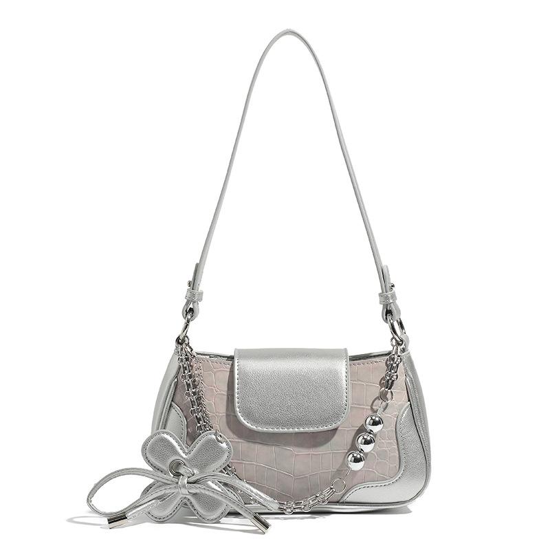 

Сладкая и милая сумка подмышку для женщин Летняя свежая и легкая роскошная нишевая сумка высокого класса на одно плечо/кроссбоди