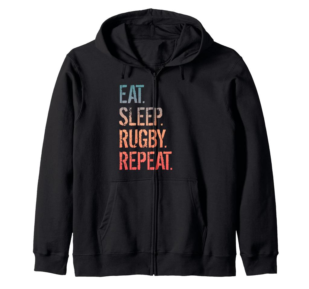 Parka Eat Sleep Rugby Repeat Zip