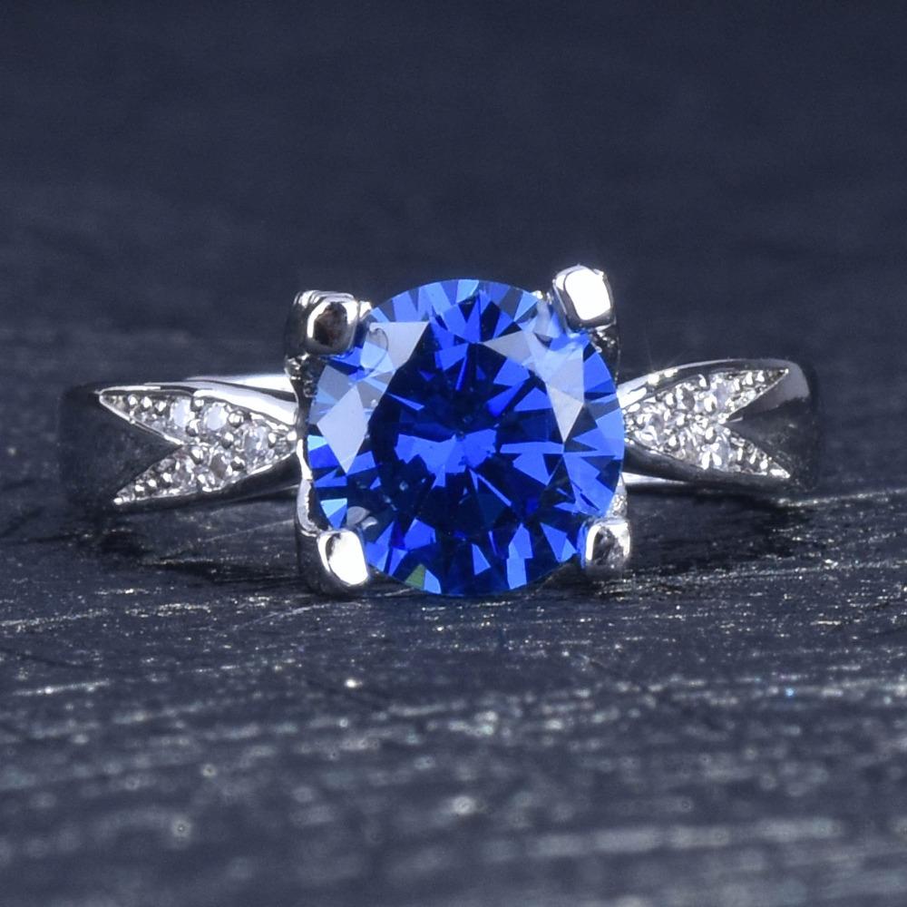 

2CT Colorful Moissanite High Carbon Diamond Imitation Gemstone Ring for Women Fashion Jewelry adjustable