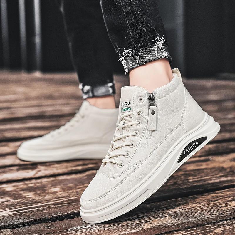 Mode Herren Lederschuhe Trends Herrenschuhe Neu Herren Stiefel Stiefeletten Flats High Top Stiefel Outdoor Herren Sneaker Herren Slipper