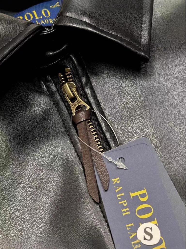 CrossPolo RL Ralph 25 Trendiger Cooler Partnerlook PU-Leder Reversjacke - Langarm, Hongkong & Koreanische Mode